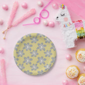Cool Grey en Yellow Pattern Paper Bord (Feest)