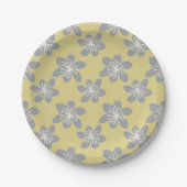 Cool Grey en Yellow Pattern Paper Bord (Voorkant)