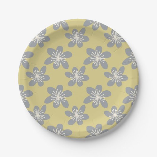 Cool Grey en Yellow Pattern Paper Bord (Voorkant)