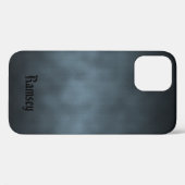 Cool Grey Gothic Ombre Art met Jouw naam Case-Mate iPhone Case (Achterkant (horizontaal))