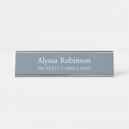 Cool Grey Professionele Bureaunaam Bord Bureau Naambordje