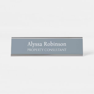 Cool Grey Professionele Bureaunaam Bord Bureau Naambordje