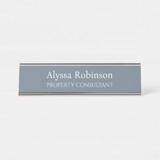 Cool Grey Professionele Bureaunaam Bord Bureau Naambordje
