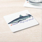 Cool Grey rifhaai Kartonnen Onderzetters (Schuin)