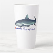 Cool Grey rifhaai Latte Mok (Voorkant)