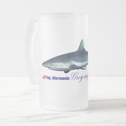 Cool Grey rifhaai Matglas Bierpul (Voorkant links)