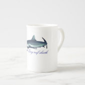 Cool Grey rifhaai Porselein Kop (Voorkant rechts)