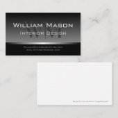 Cool Grey & Silver Stripe Professional Bus Kaart Visitekaartje (Voorkant / Achterkant)