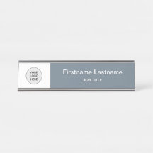 Cool Grey Uw Logo Modern Bureaunaam Bord