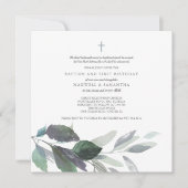 Cool Grey Waterverf laat Twins Baptisme over Kaart (Voorkant)