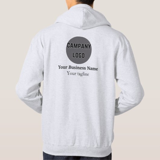 Cool Grey Zakelijk Sweatshirt Merk logo Op Terug (Achterkant)