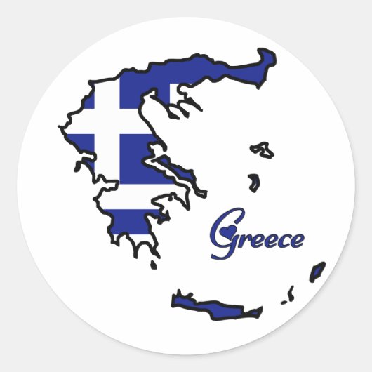 Cool Griekenland Ronde Sticker (Voorkant)