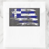 Cool Grieks vlagontwerp Rechthoekige Sticker (Tas)