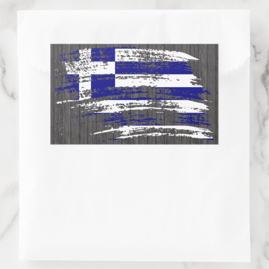 Cool Grieks vlagontwerp Rechthoekige Sticker (Tas)