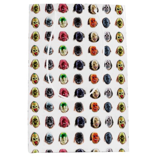 Cool Griezelig Masker Patroon Medium Cadeauzakje (Voorkant)