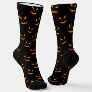 Cool griezelige Jack O'Lantern Halloween zwart pat Sokken