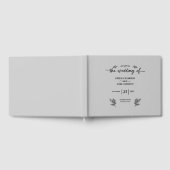 Cool grijs trendy script bruiloft gastenboek (Volledig)