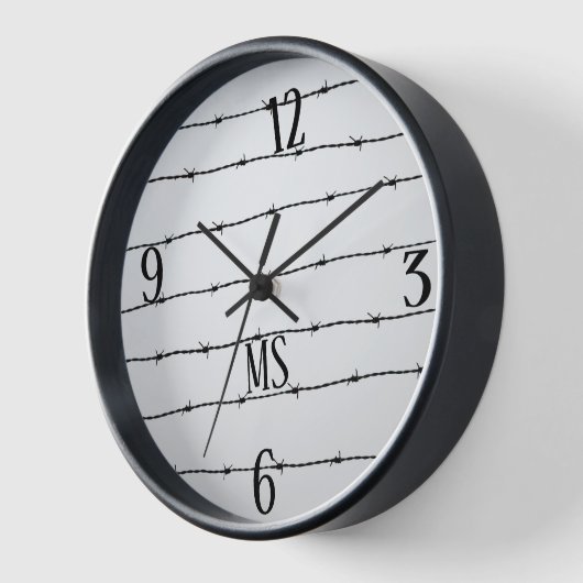 Cool grijs wit zwart gestreepte draadpatroon Monog (Hoek)