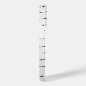 Cool grijs wit zwart gestreepte draadpatroon Monog iPhone Hoesje (Rechterkant)