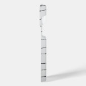 Cool grijs wit zwart gestreepte draadpatroon Monog iPhone Hoesje (Linkerkant)