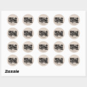 Cool grill legende toevoegen naam woord art ronde sticker (Vel)