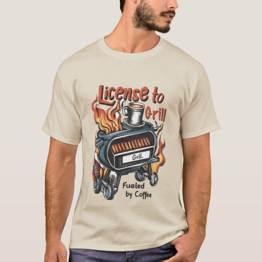 Cool grill vergunning Papa T-shirt (Voorkant)