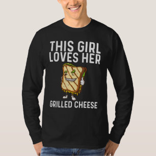 Cool Grilled Cheese Art for Girls Kinder Sandwich T-shirt