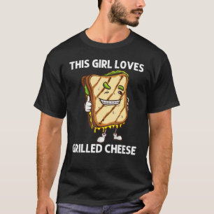 Cool Grilled Cheese Art for Girls Kinder Sandwich T-shirt