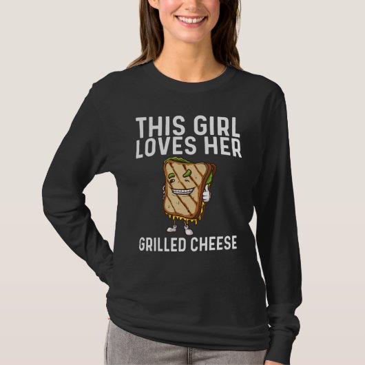 Cool Grilled Cheese Art for Girls Kinder Sandwich  T-shirt (Voorkant)