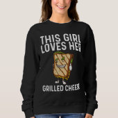 Cool Grilled Cheese Art for Girls Kinder Sandwich Trui (Voorkant)