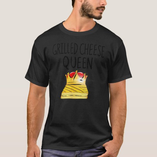 Cool Grilled Cheese Queen Funny Toasted Sandwich M T-shirt (Voorkant)