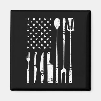 Cool Grillen voor mannen Vrouwen Amerikaanse vlag  Magneet