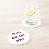 Cool Grillin' Fool Quote Zandsteen Onderzetter (Zijkant)