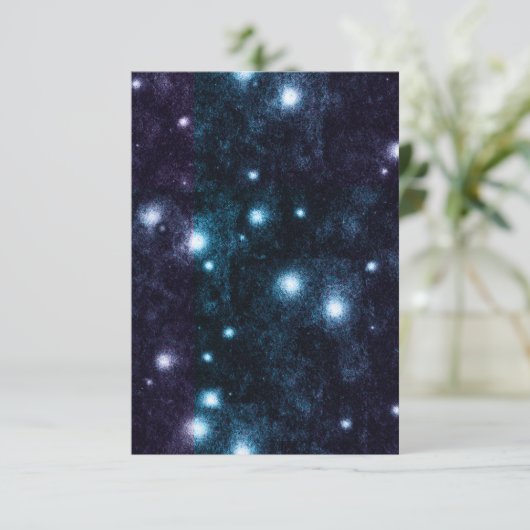 Cool Gritty Glitch Art Blank Invitation Kaart (Staand voorkant)