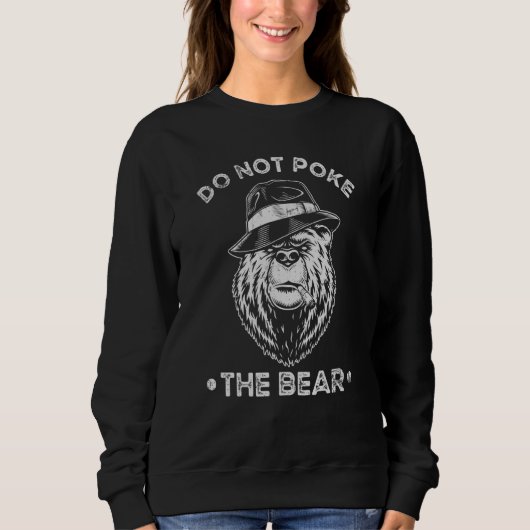 Cool Grizzly Bear With Hat Bear Spirit Animal Trui (Voorkant)