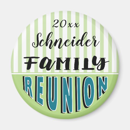 Cool Groen Familie Reünie Souvenir Keepsake Gift Magneet (Voorkant)