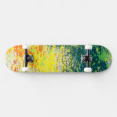 Cool Groen Geel Oranje Geschilderd Persoonlijk Skateboard (Horizontaal)