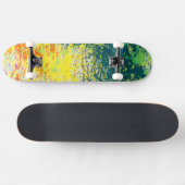 Cool Groen Geel Oranje Geschilderd Persoonlijk Skateboard (Horizontaal)