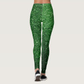 cool groen glitterpatroon leggings (Achterkant)