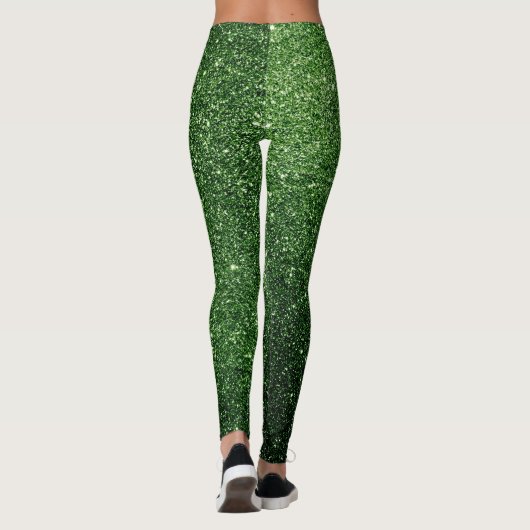 cool groen glitterpatroon leggings (Achterkant)