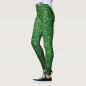 cool groen glitterpatroon leggings (Links)
