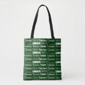 Cool Groene Aangepaste Naam Collage Tote Bag (Voorkant)