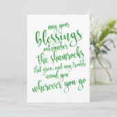 Cool groene glitters St. Patrick's Day-feest Kaart (Staand voorkant)