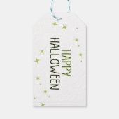 Cool groene kabouter Halloween trick or treat guns Cadeaulabel (Achterkant)