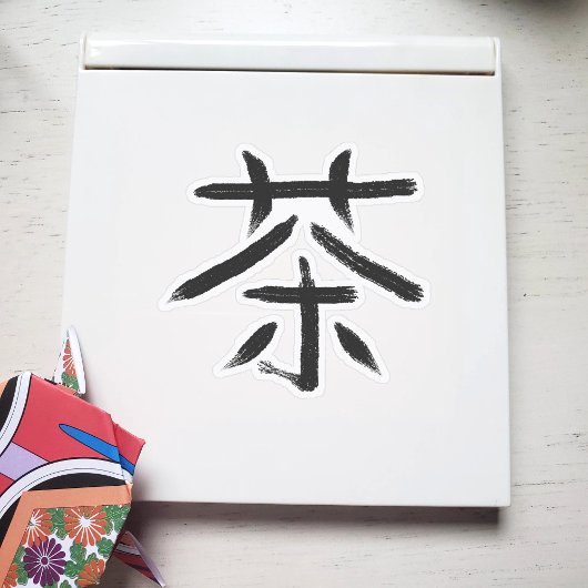 Cool Groene Thee Kanji Custom Kleur Sticker
