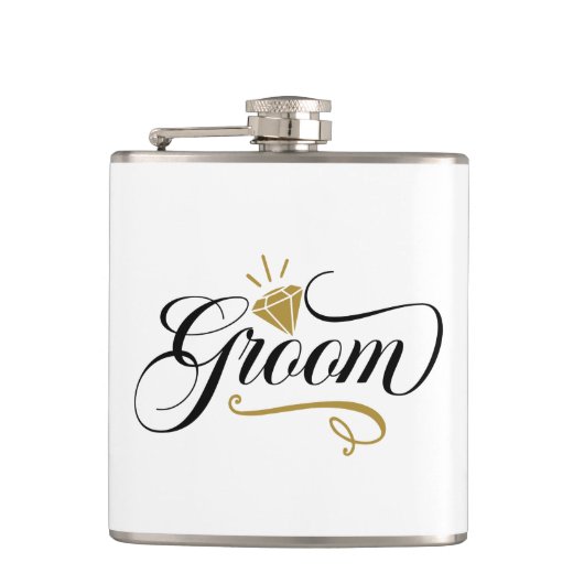 Cool Groom Wedding add name  Heupfles (Voorkant)