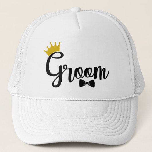 Cool Groom Wedding party Trucker Pet (Voorkant)
