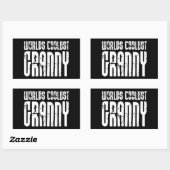 Cool Grootmoeders Grannies: Werelden Coolest Grann Rechthoekige Sticker (Vel)