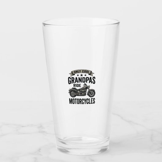 Cool grootvaders rijden motorfietsen Vintage Biker Glas (Voorkant)