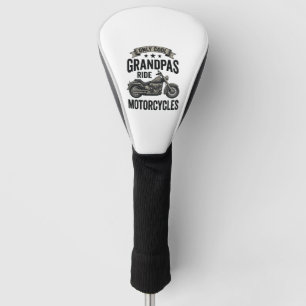 Cool grootvaders rijden motorfietsen Vintage Biker Golfheadcover